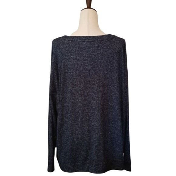 J. By J Crew Heathered Blue Side Tie Top Size 3X - Picture 3 of 8